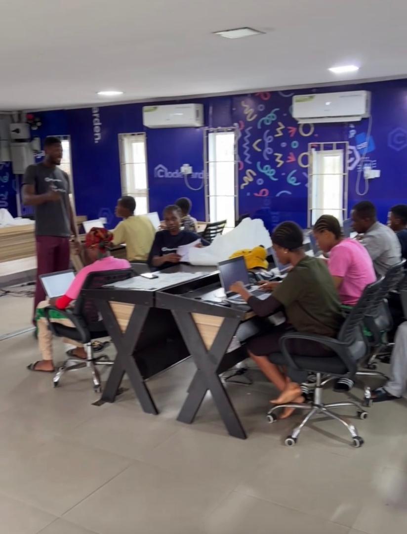 A live in-session class at Code Garden